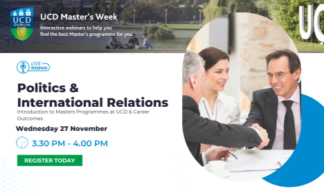 UCD Virtual Master\'s Week 25-27 November